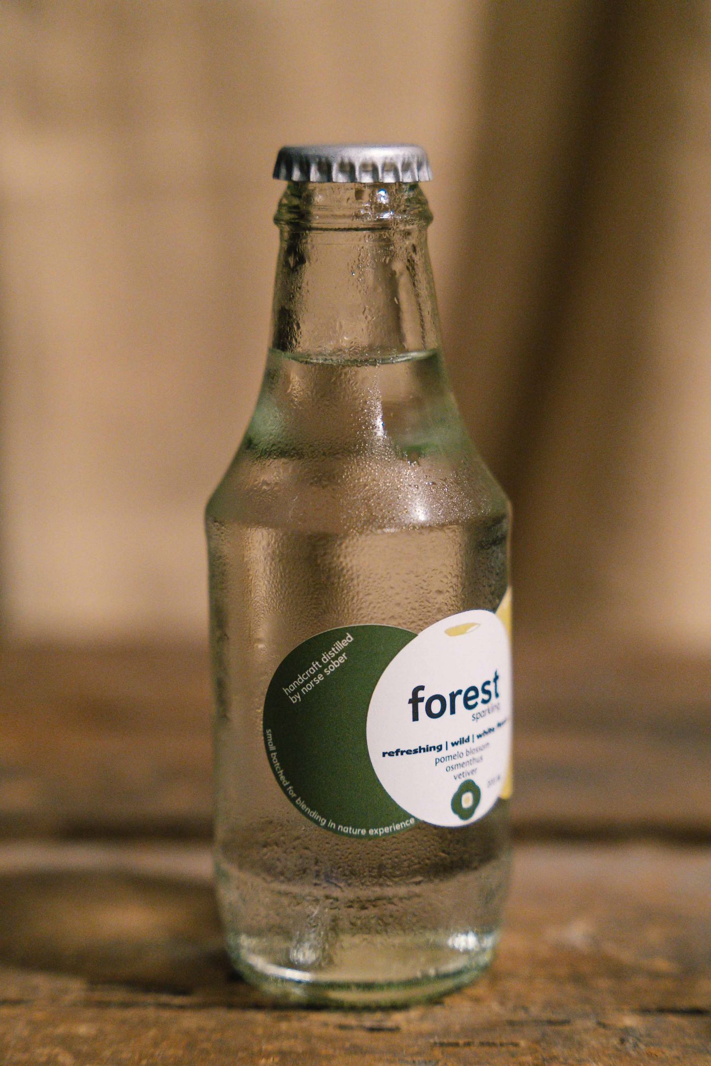 Craft sparkling water bottle handcrafted by NORSE sober, a collaboration with Suan Tien Hunsa in Mae Taeng, Chiang Mai